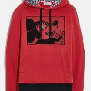 Coach Disney Mickey Mouse Keith Haring Hoodie NWT
